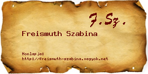 Freismuth Szabina névjegykártya